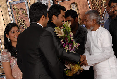 Karthi reception photo with Ilayaraja